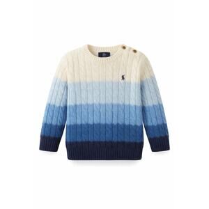 Polo Ralph Lauren Toddler Boys 2T Cable Knit Ombre Sweater Blue